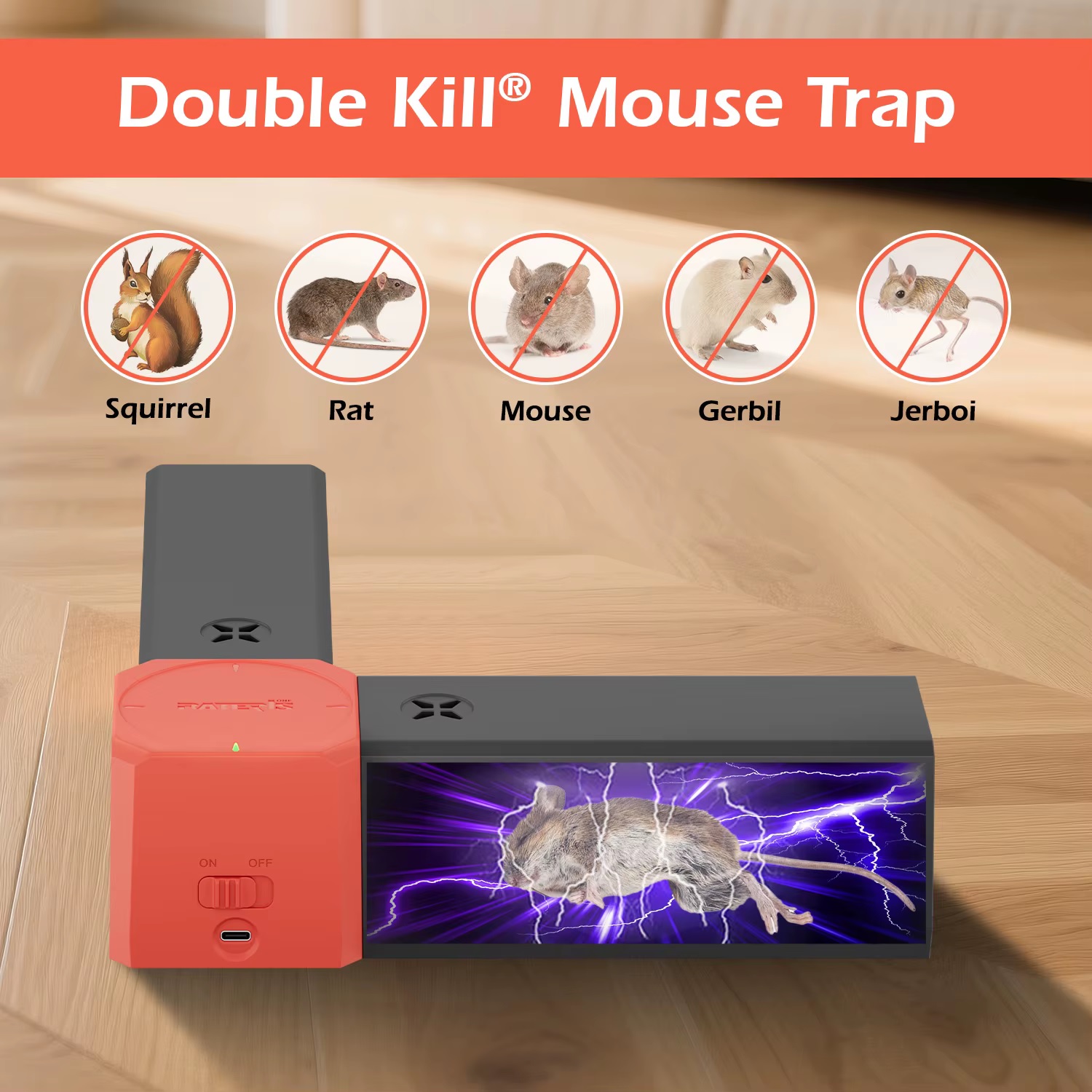 تله موش برقی دوبل مدل MK22